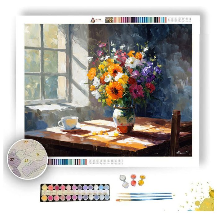 SUNLIT KITCHEN TABLE - Paint by Numbers Full Kit