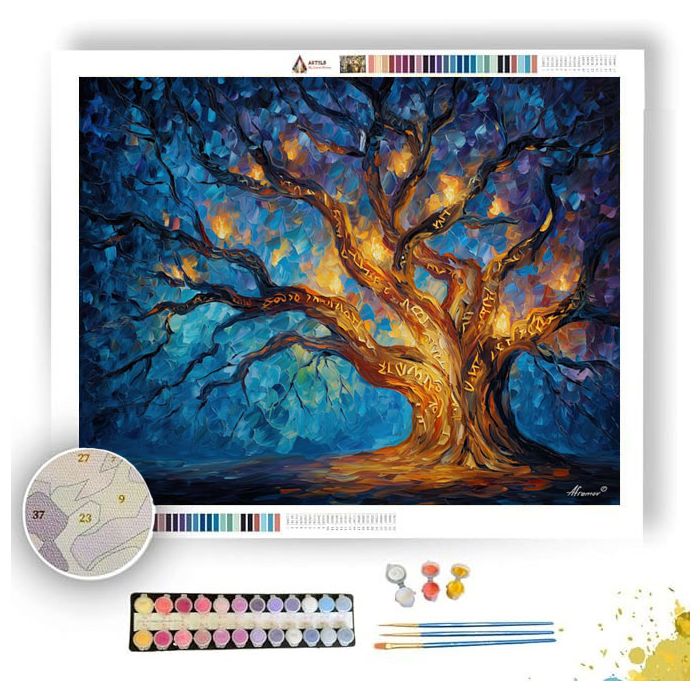 MYSTIC TREE OF LIGHT - Paint by Numbers Full Kit