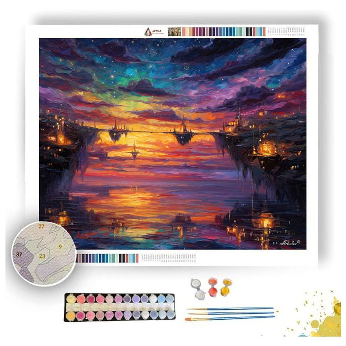 MAGICAL SKY CITY - Paint by Numbers Full Kit