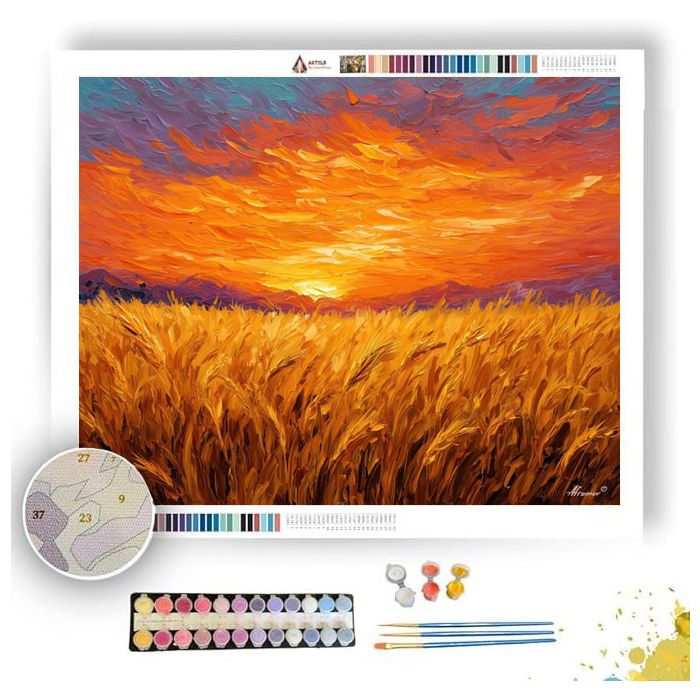 CORNFIELD SUNSET - Paint by Numbers Full Kit
