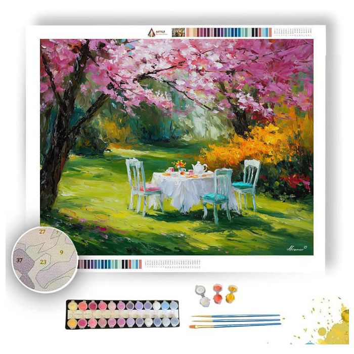 GARDEN TEA TIME - Paint by Numbers Full Kit