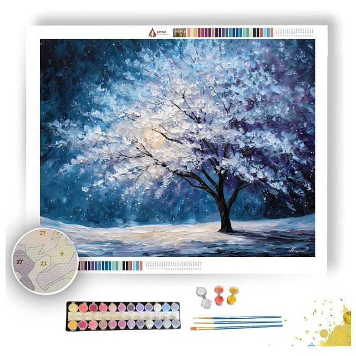 FROSTED STAR TREE - Paint by Numbers Full Kit