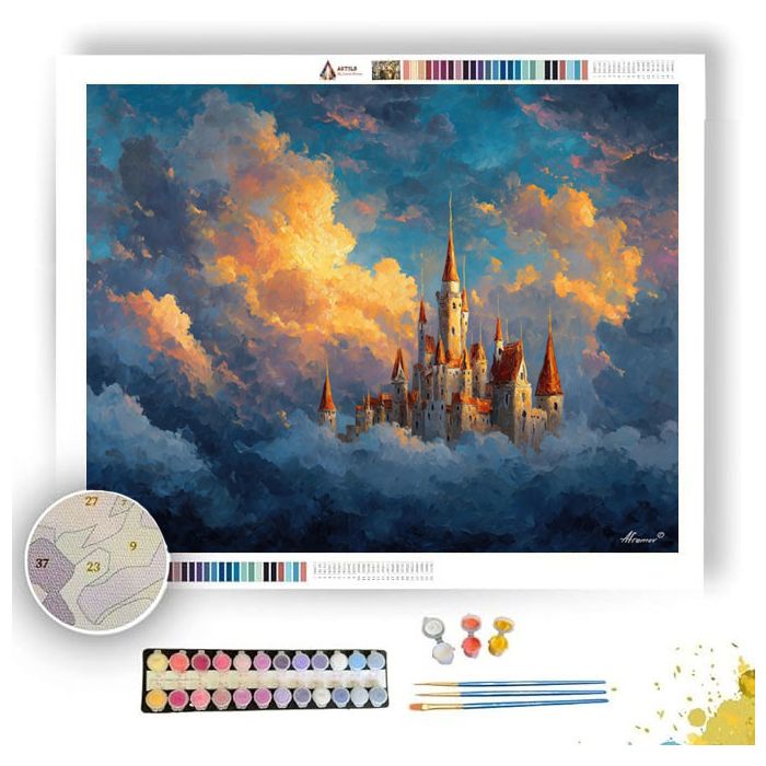 SKY CASTLE RAYS - Paint by Numbers Full Kit