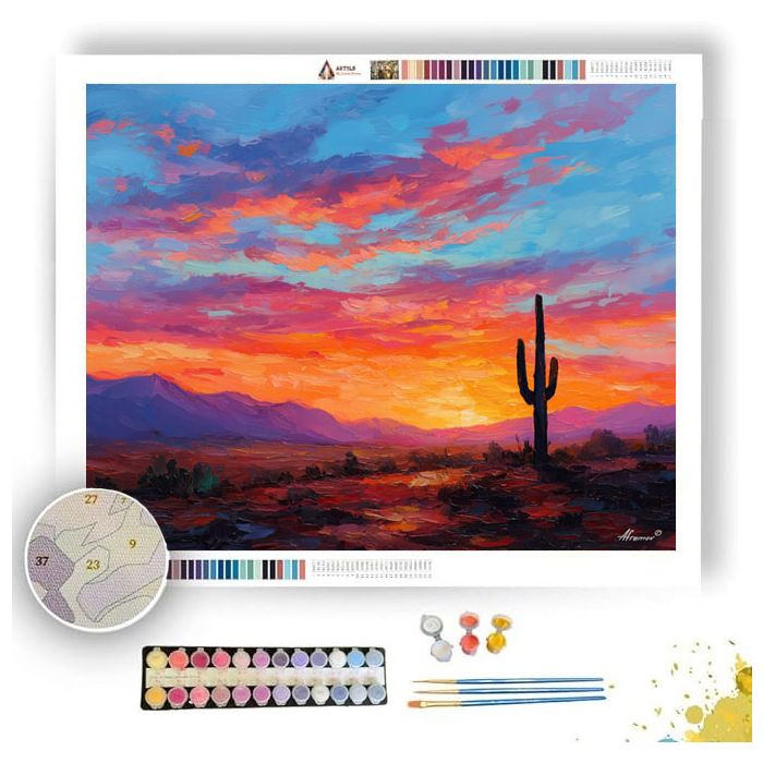 DESERT SUNSET STILLNESS - Paint by Numbers Full Kit