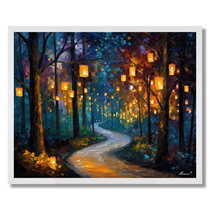 FOREST LANTERN PATH - FRAMED