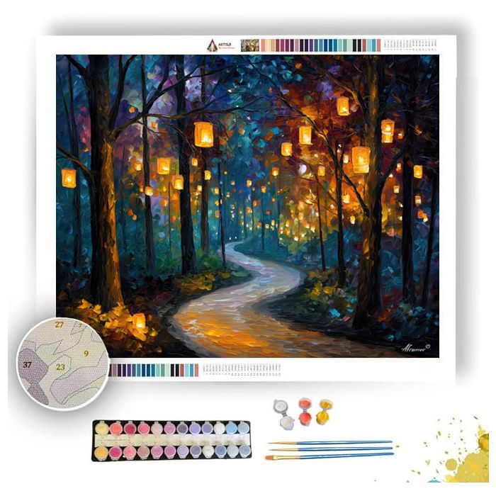 FOREST LANTERN PATH - Paint by Numbers Full Kit