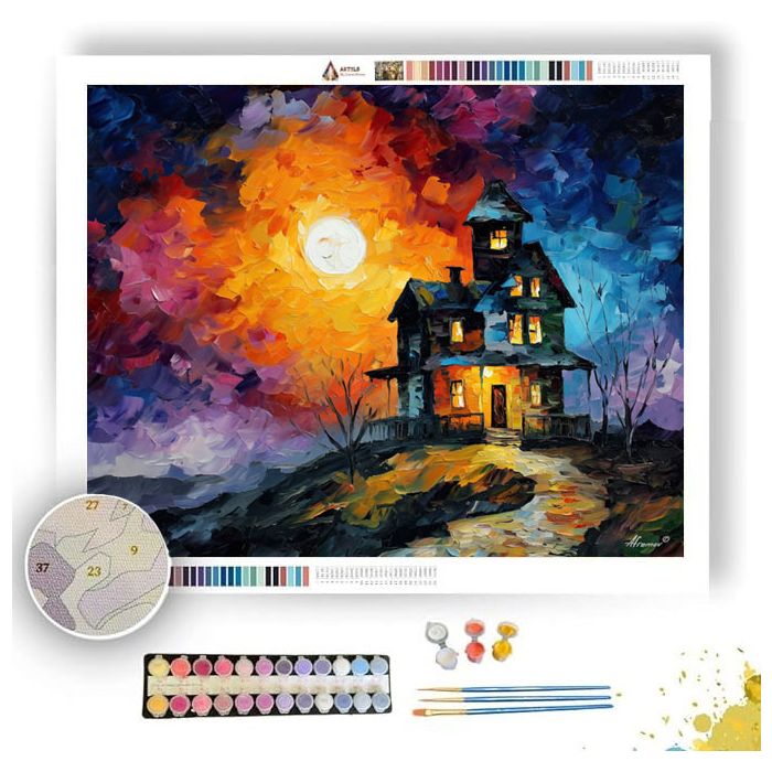HAUNTED MOONLIGHT - Paint by Numbers Full Kit