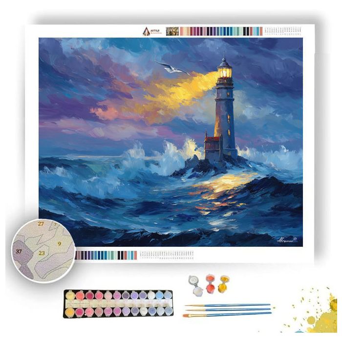 OCEAN LIGHTHOUSE SHINE - Paint by Numbers Full Kit