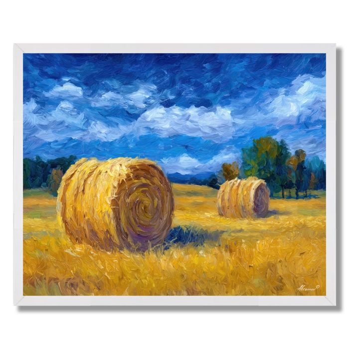 HAY BALE STACKS - FRAMED