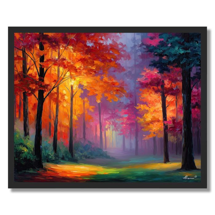 CRISP FOREST MORNING - FRAMED