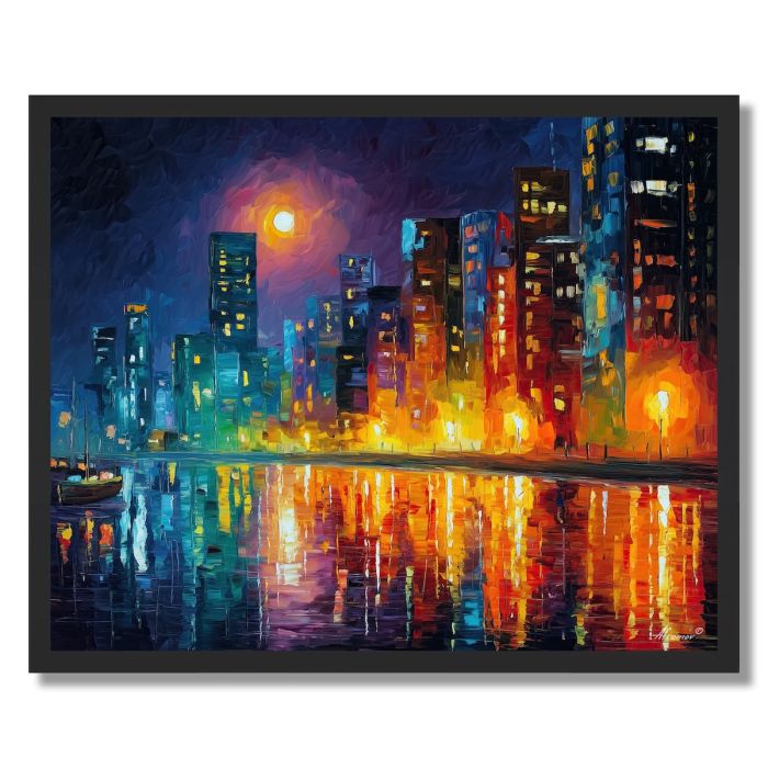 MOON OVER CITY - FRAMED