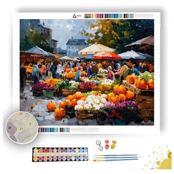 PUMPKIN MARKET DAY - Paint by Numbers Full Kit