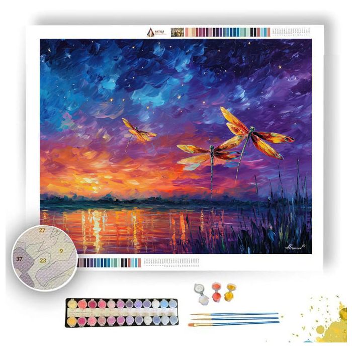 DRAGONFIREFLY SKY - Paint by Numbers Full Kit