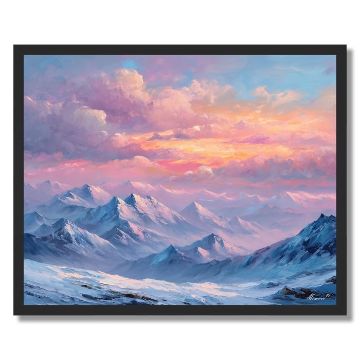 DAWN OVER MOUNTAINS - FRAMED