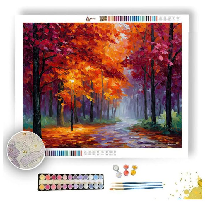 FALLEN LEAF PATH - Paint by Numbers Full Kit