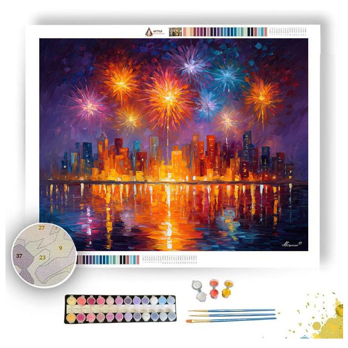 FREEDOM FIREWORKS SKY - Paint by Numbers Full Kit