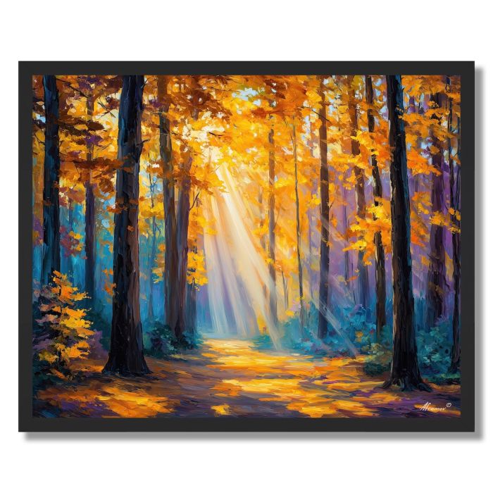 FOREST SUNBEAMS FALL - FRAMED