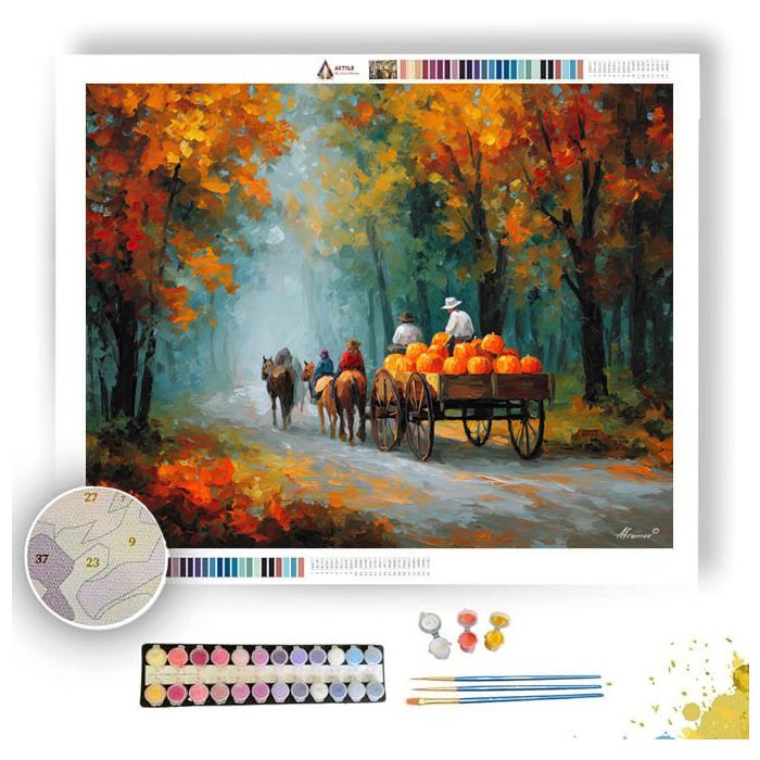 HARVEST WAGON RIDE - Paint by Numbers Full Kit