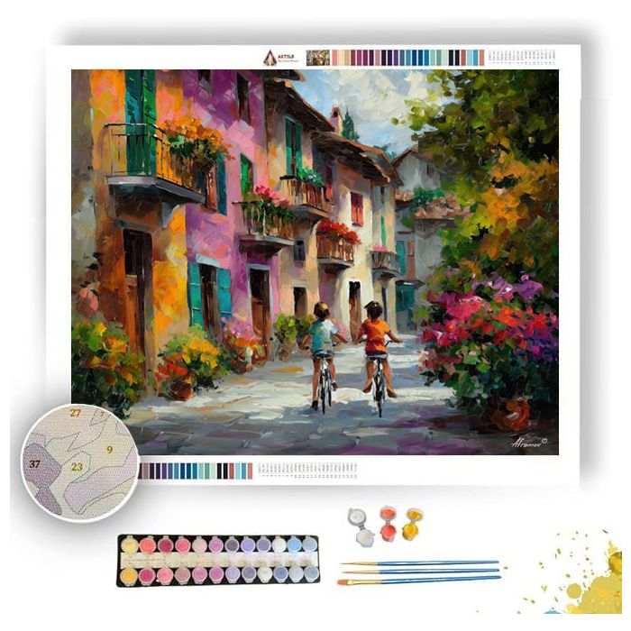 FRIENDLY NEIGHBORHOOD STREET - Paint by Numbers Full Kit