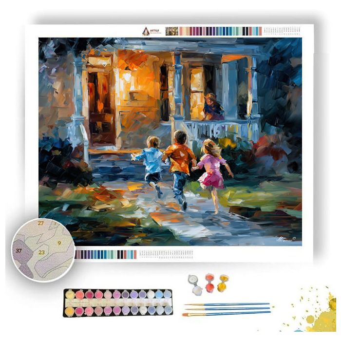 CHILDREN AT PLAY - Paint by Numbers Full Kit