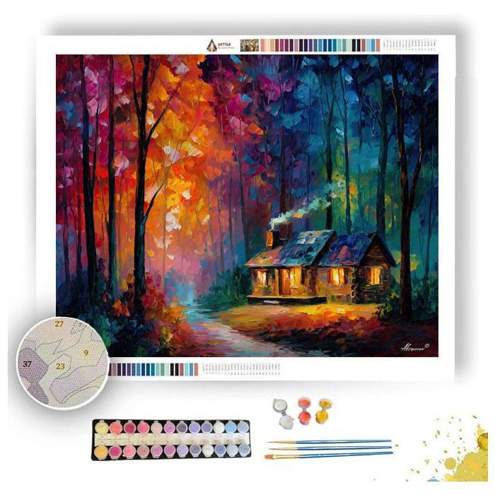 COZY CABIN FALL - Paint by Numbers Full Kit