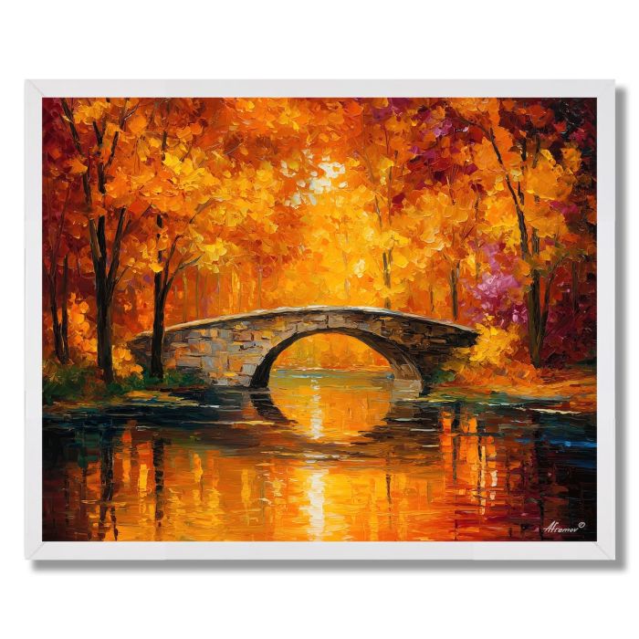 GOLDEN AUTUMN BRIDGE - FRAMED