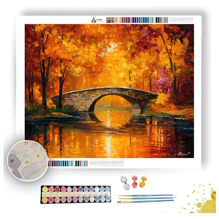GOLDEN AUTUMN BRIDGE - Paint by Numbers Full Kit