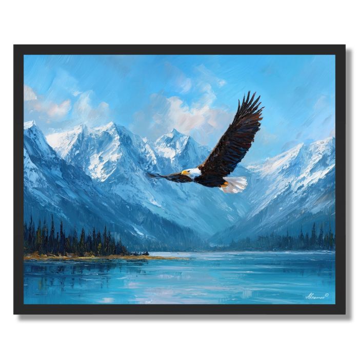 BALD EAGLE FLIGHT - FRAMED