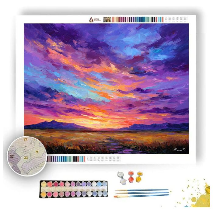 GOLDEN PRAIRIE SKY - Paint by Numbers Full Kit