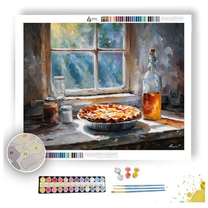 HOMEMADE PIE WINDOW - Paint by Numbers Full Kit