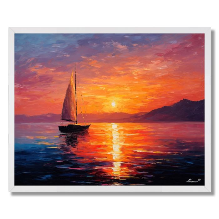 SAILBOAT SUNSET CRUISE - FRAMED