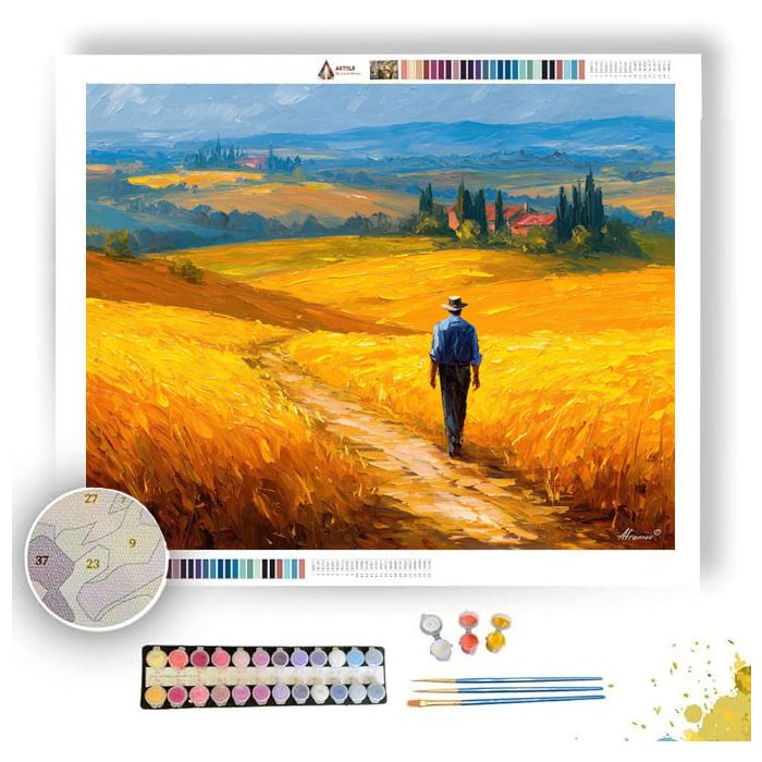 GOLDEN WHEAT FIELDS - Paint by Numbers Full Kit