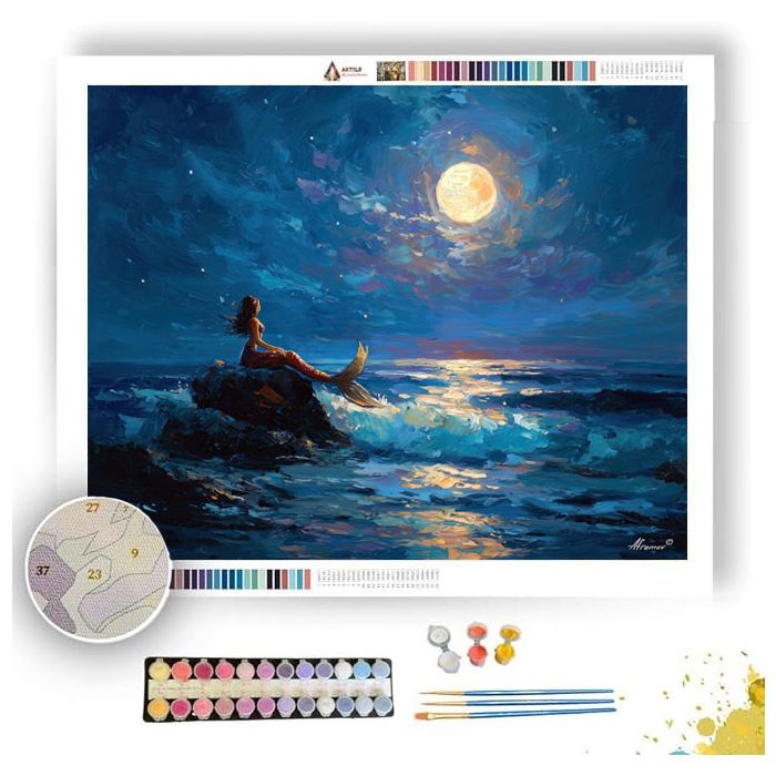 MOONLIT MERMAID - Paint by Numbers Full Kit