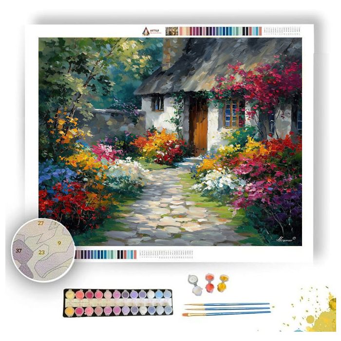 COUNTRY GARDEN PATH - Paint by Numbers Full Kit