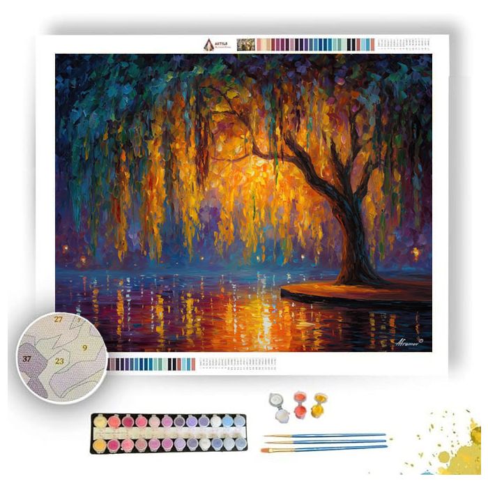 GLOWING WILLOW SHADE - Paint by Numbers Full Kit