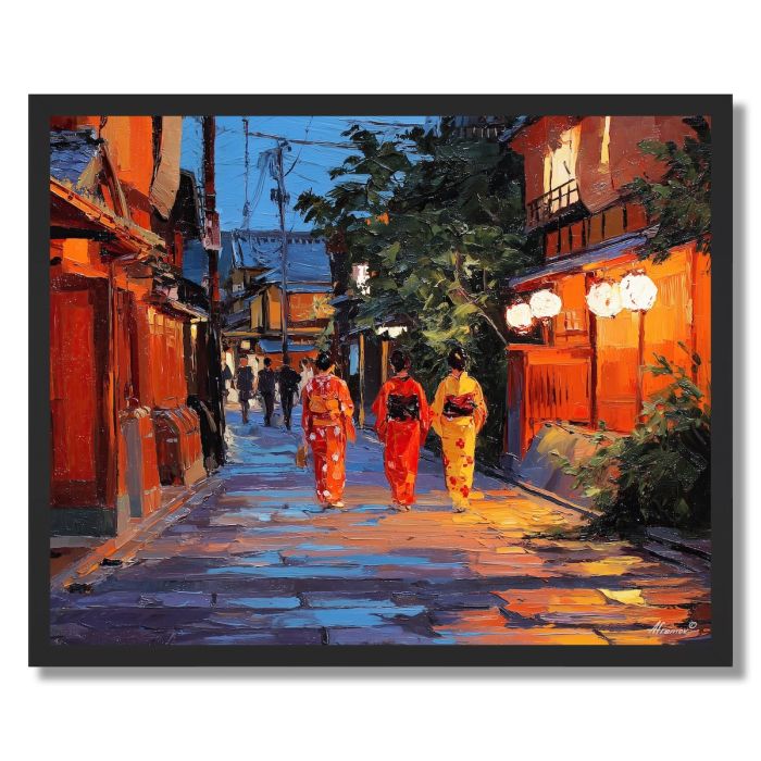 KYOTO GION EVENING - FRAMED