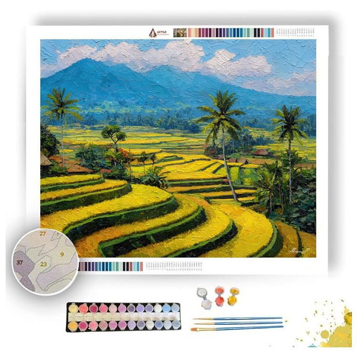 RICE TERRACES OF BALI - Paint by Numbers Full Kit