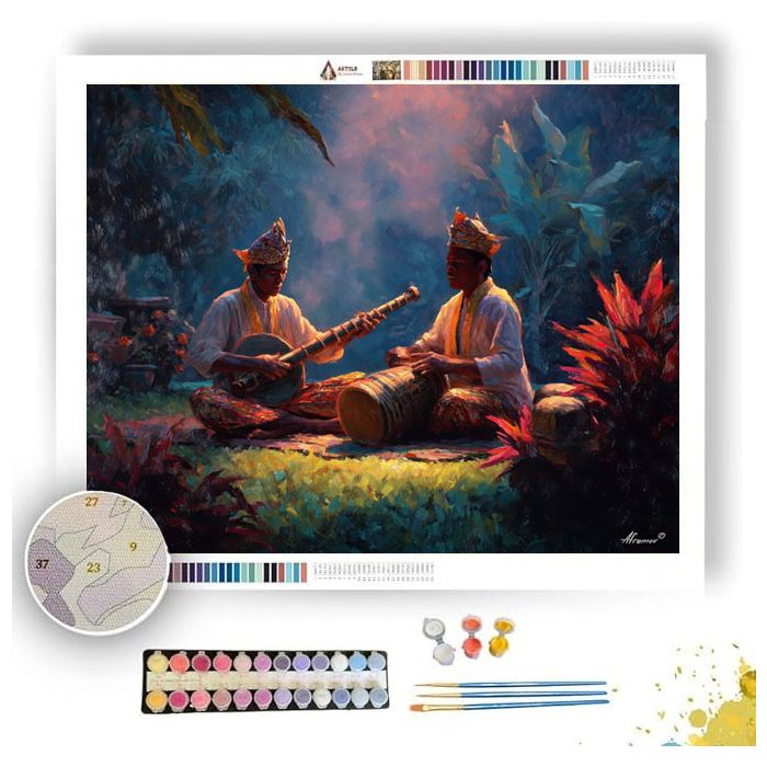BALI NIGHT SONG - Paint by Numbers Full Kit