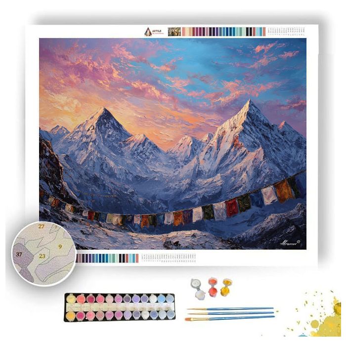 NEPAL HIMALAYA LIGHT - Paint by Numbers Full Kit