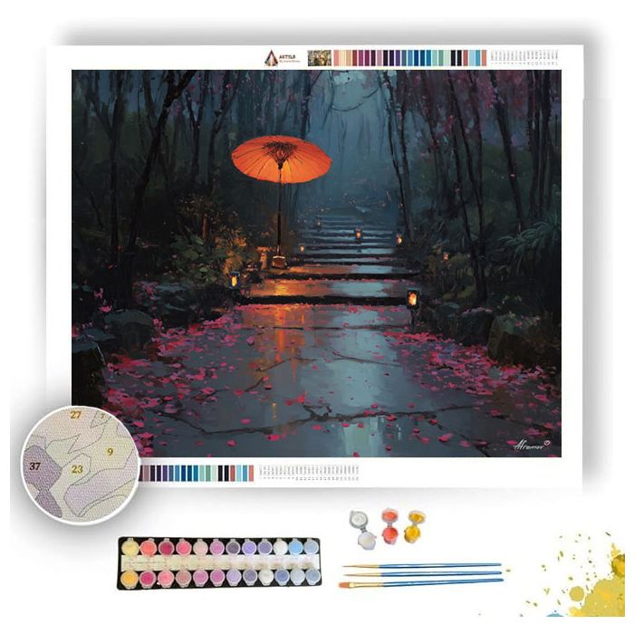 JAPANESE RAIN PATH - Paint by Numbers Full Kit