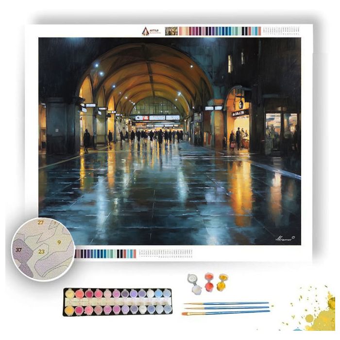 TOKYO TRAIN STATION GLOW - Paint by Numbers Full Kit