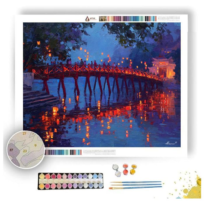 HANOI BRIDGE GLOW - Paint by Numbers Full Kit