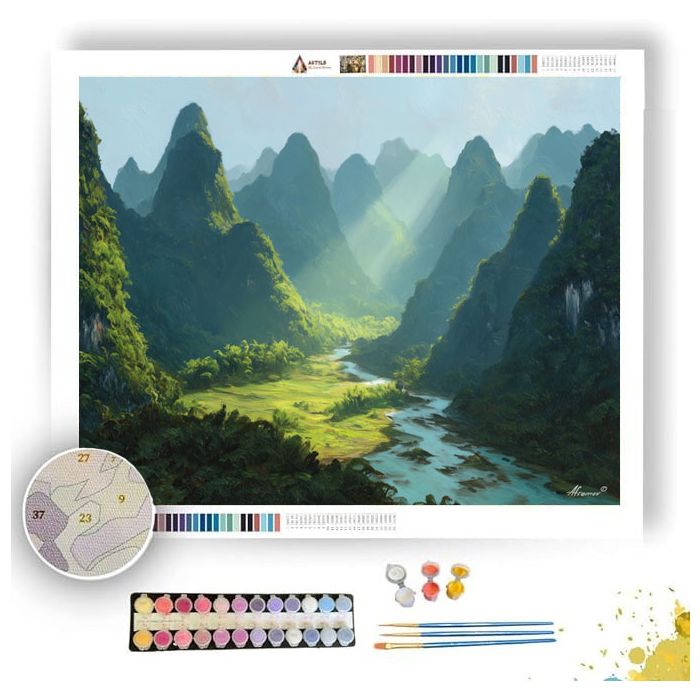 CHINESE VALLEY GLOW - Paint by Numbers Full Kit