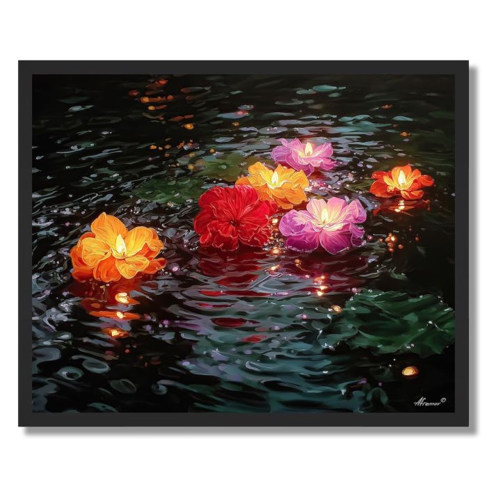 THAI LOY KRATHONG - FRAMED