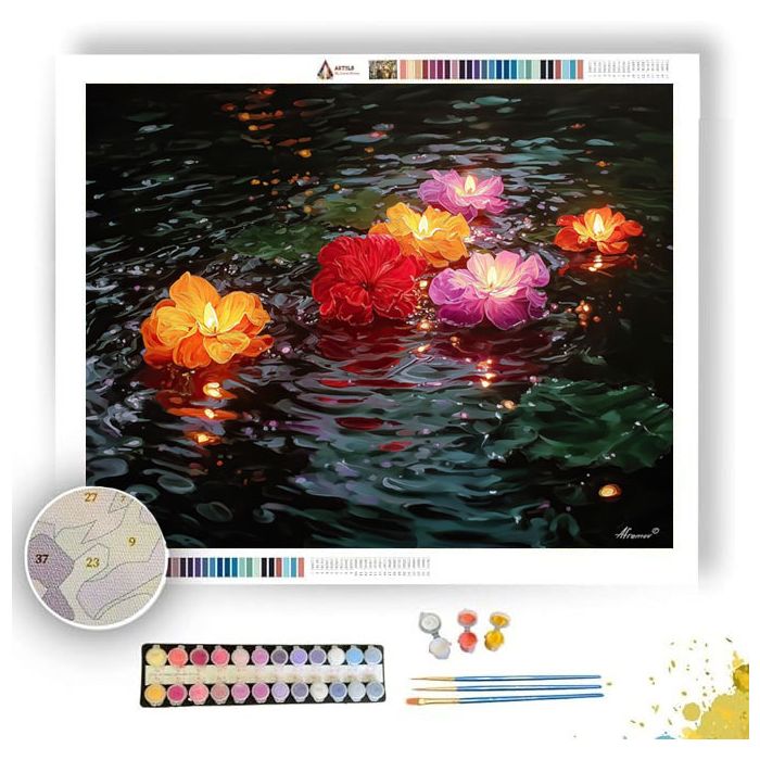 THAI LOY KRATHONG - Paint by Numbers Full Kit