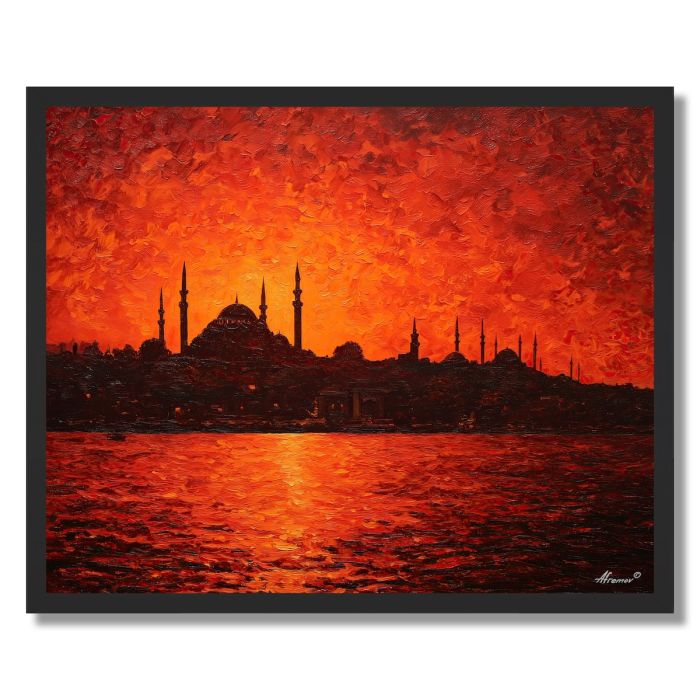 ISTANBUL SUNSET MOSQUES - FRAMED