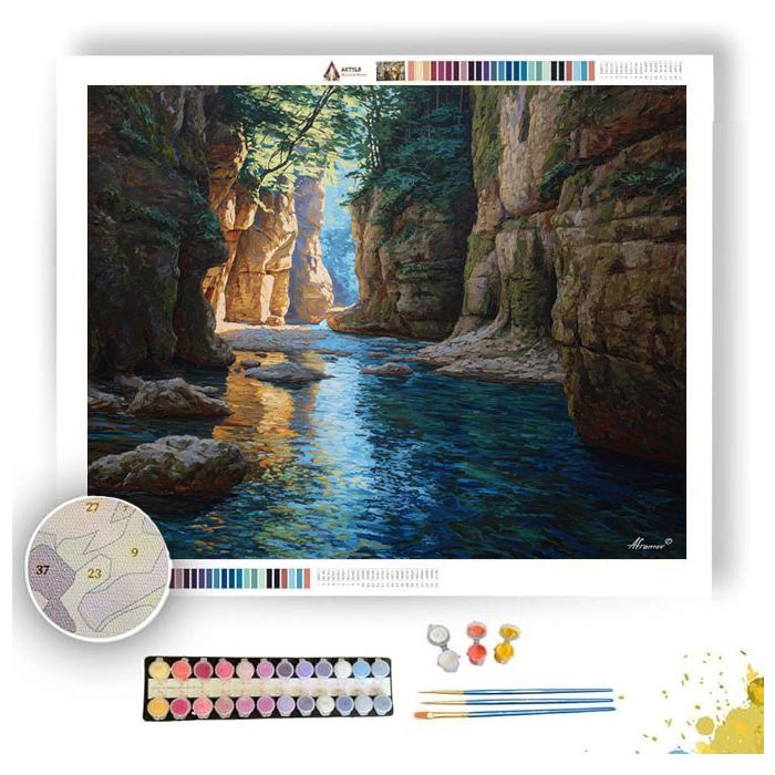 CHINESE RIVER GORGE - Paint by Numbers Full Kit