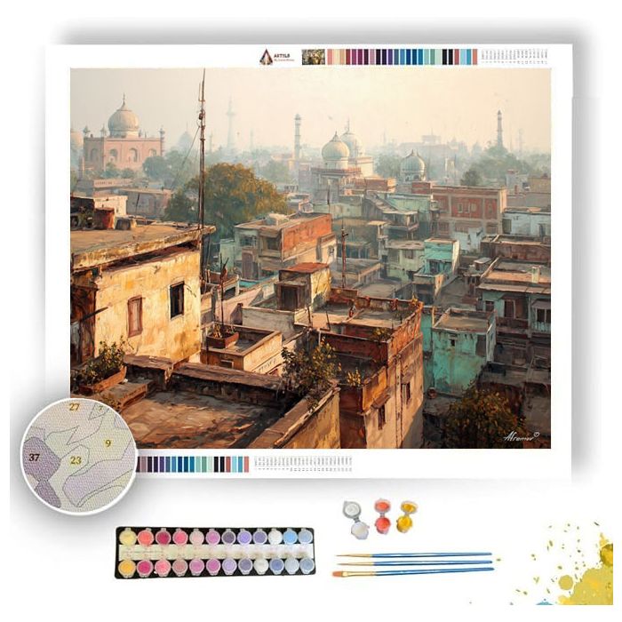 DELHI OLD CITY EVENING - Paint by Numbers Full Kit
