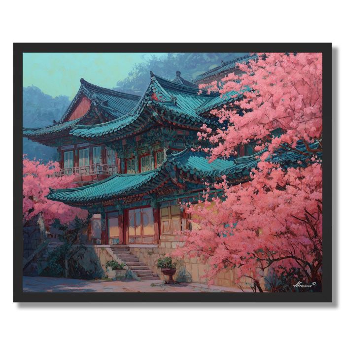 KOREAN TEMPLE SPRING - FRAMED