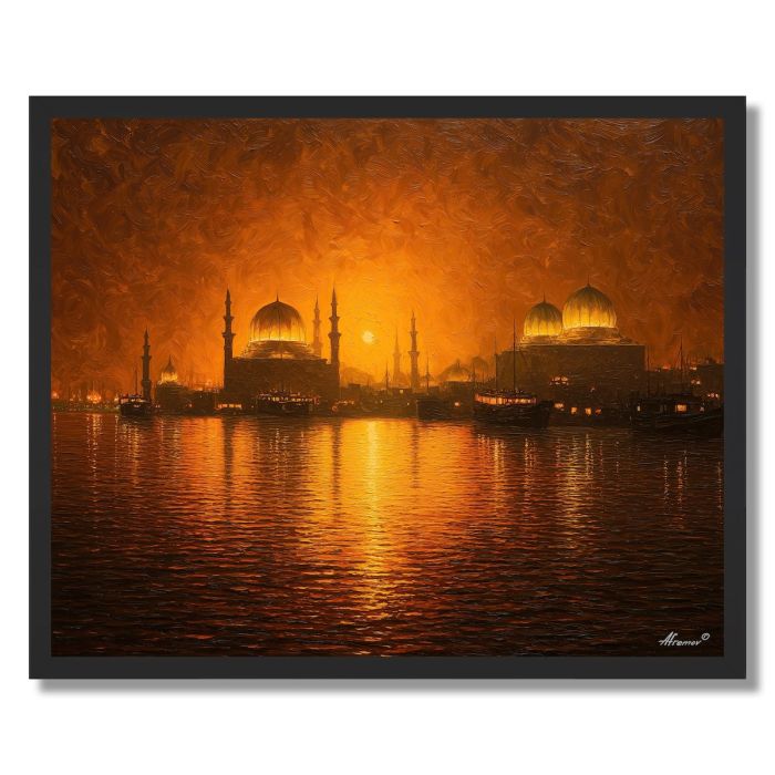 BANGKOK GOLD SKY - FRAMED